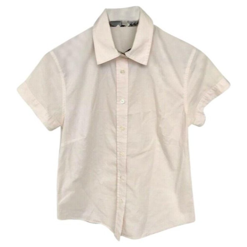 Burberry London White Plaid Button Down Shirt - Picture 1 of 7